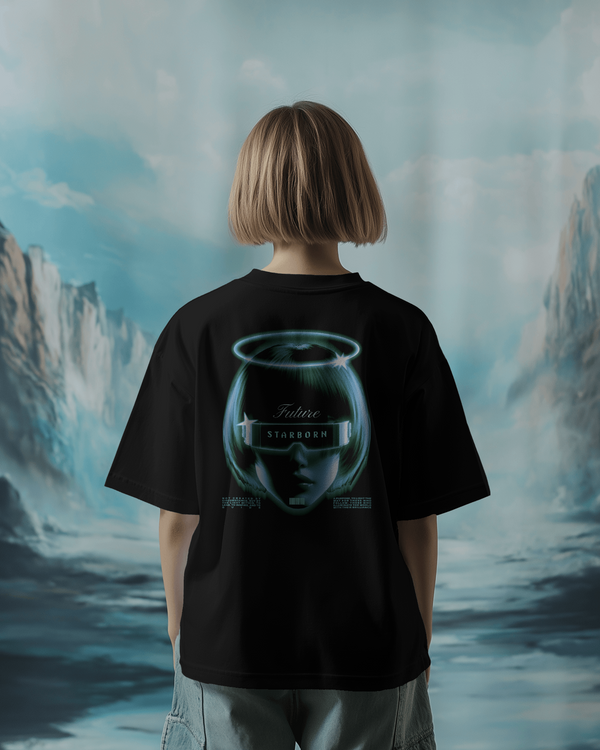 Future STARBORN Black Oversized T-Shirt for Women