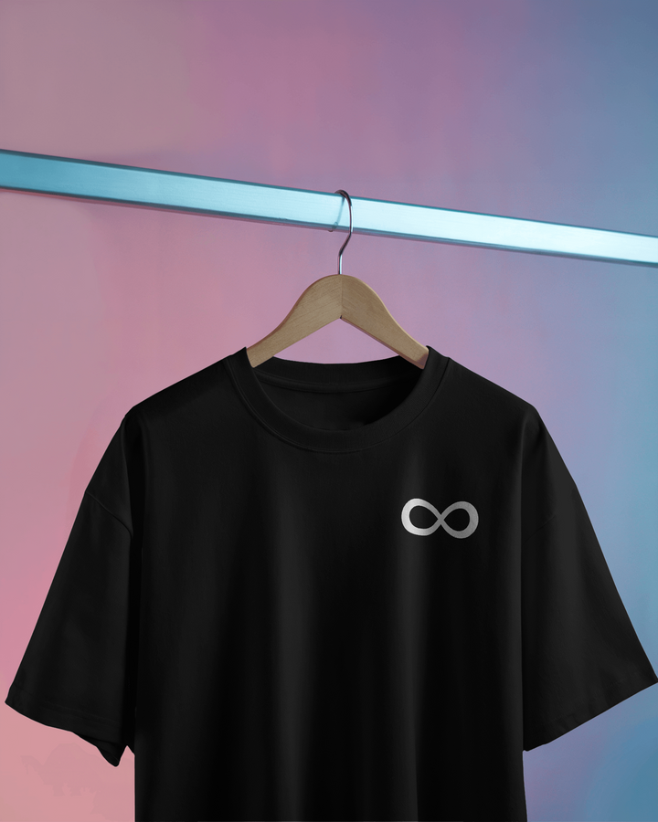 Close-up of Mindscapes T-Shirt chest infinity symbol design