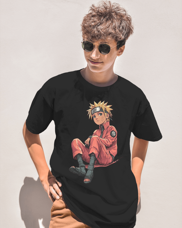 Naruto Oversized T-Shirt in Black