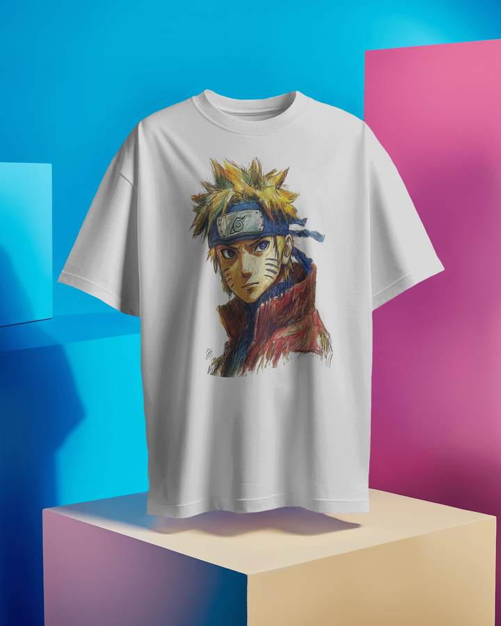 Unisex Naruto oversized cotton tee