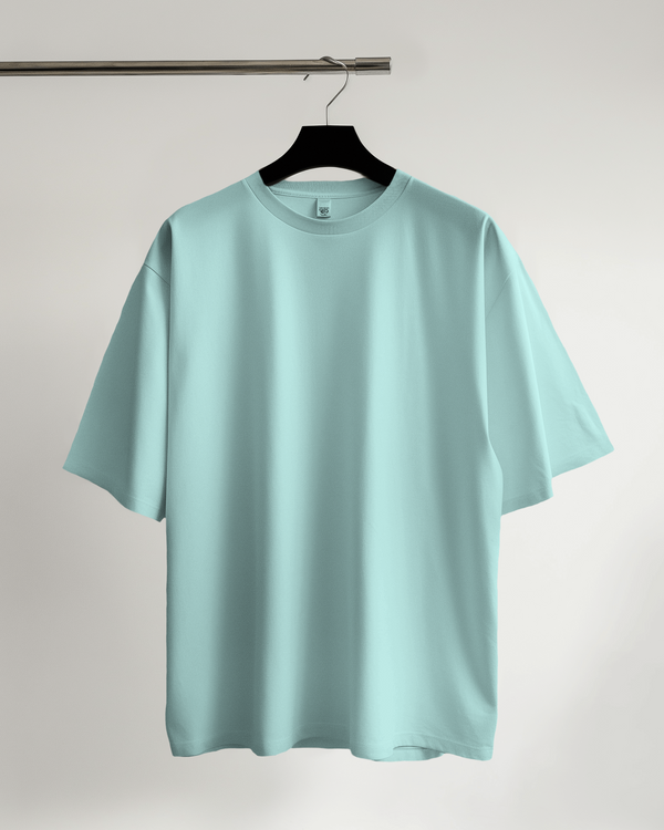 Mint green oversized t-shirt for men in premium cotton