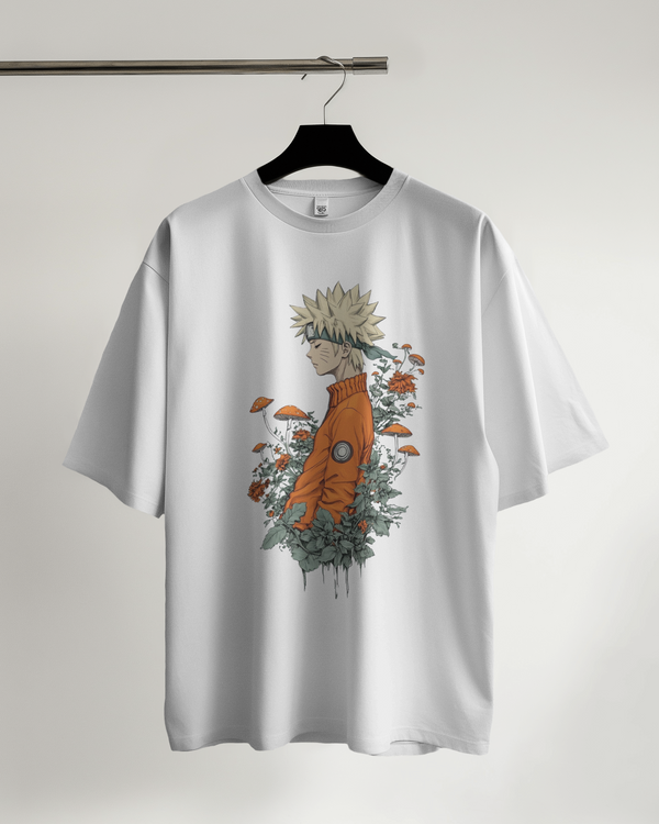 Naruto anime oversized T-shirt in white